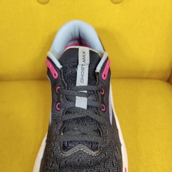 Brooks Ghost Max Sneakers Black Teal White Women's Running Shoes Size 8.5B - Picture 7 of 10